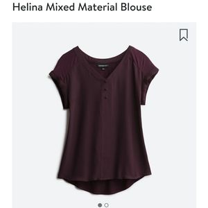Fortune + Ivy Helina Mixed Media Blouse